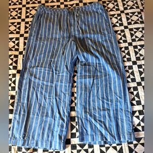 NWT American eagle wide leg striped jeans size 18
